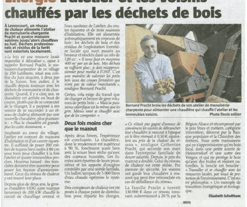 Pracht paru dans le journal « l’Alsace » du 16/03/2014