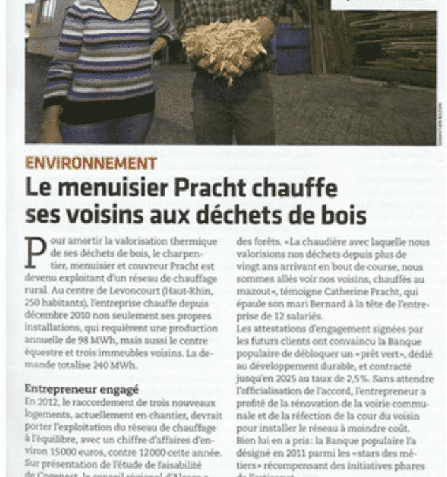 Pracht paru dans le magazine « Le Moniteur » du 19/12/2011