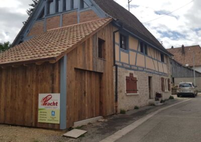 Ancienne souillarde se transforme en garage a Luemschwiller