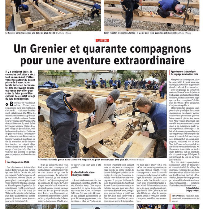 Pracht paru dans le journal « L’Alsace » du 07/12/2021