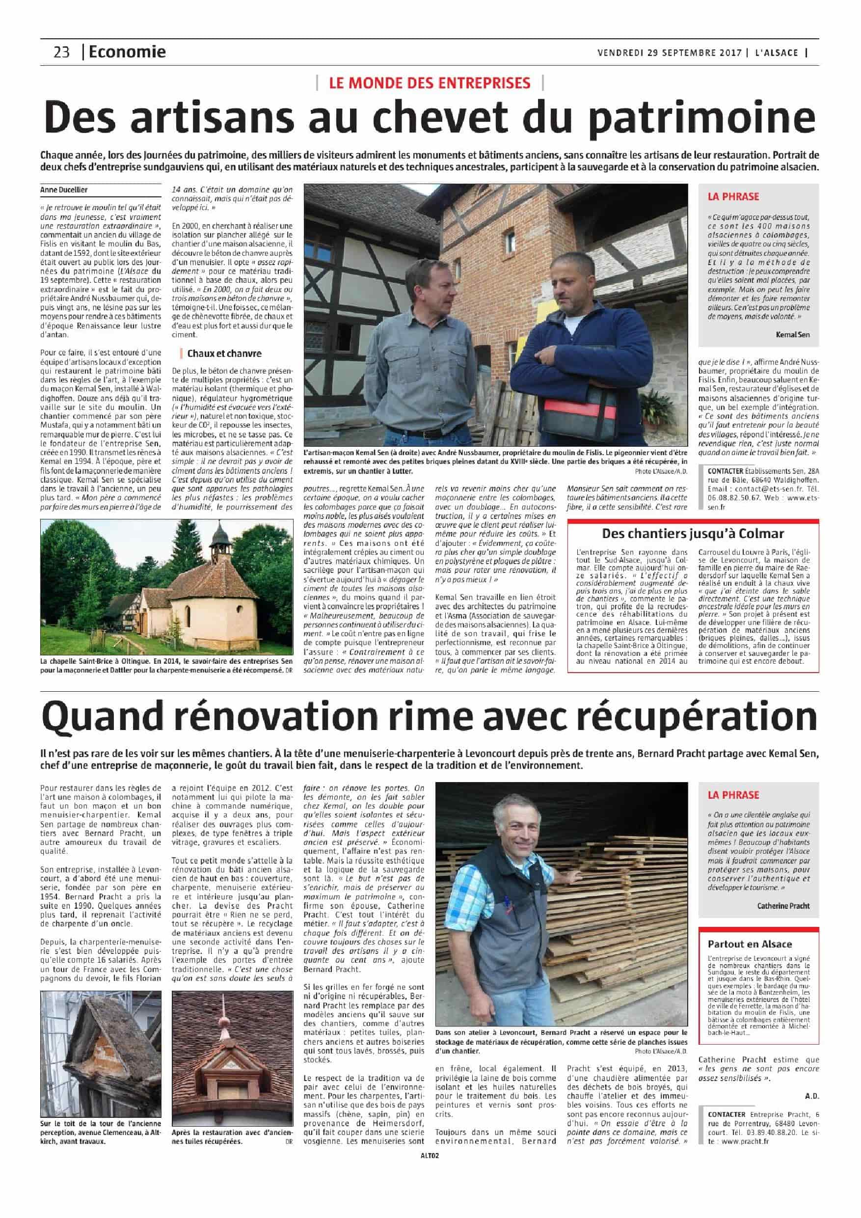 Quand renovation rime avec recuperation